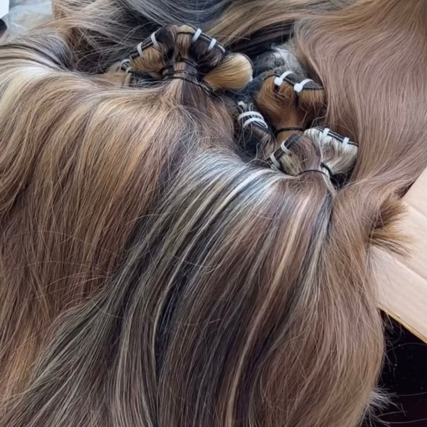 <img src="coleccion-extensiones-caramelo-balayage.jpg" alt="Colección de extensiones de pelo natural en tonos caramelo, con mechas balayage, mostrando una variedad de estilos y texturas perfectas para realzar cualquier look.">