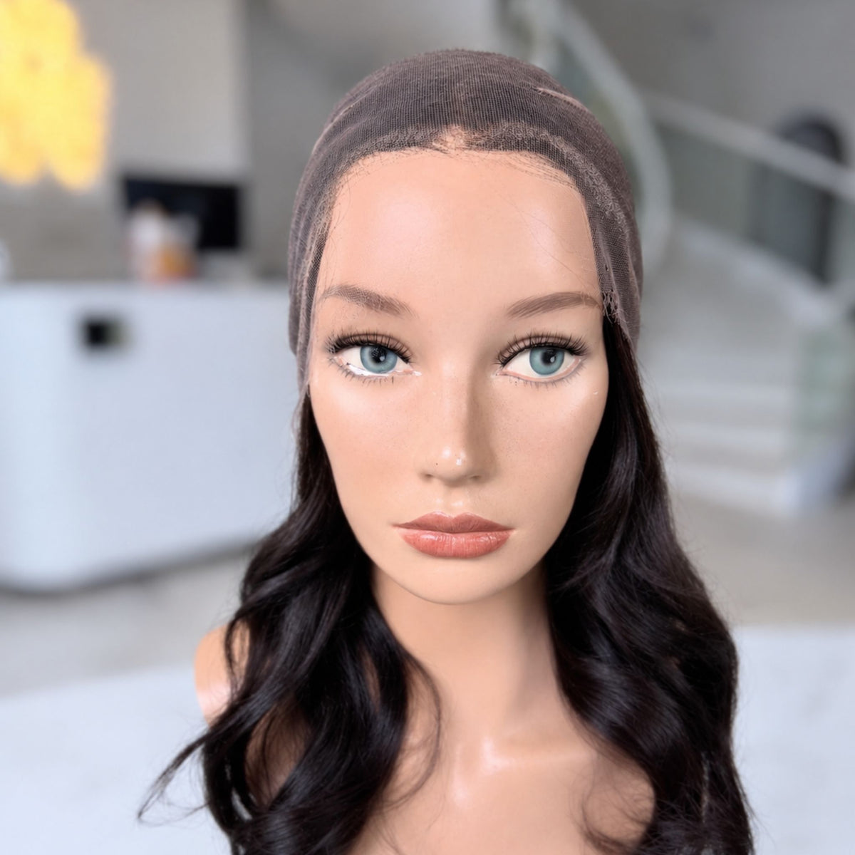 Peluca de Pelo Natural LOUIS | Full Lace Ondulada Negra
