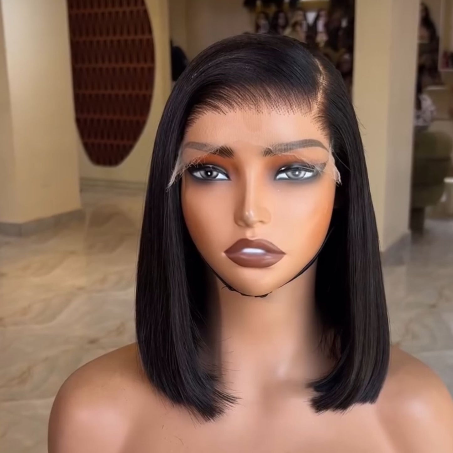 Peluca de Pelo Natural  THE BOB 12"